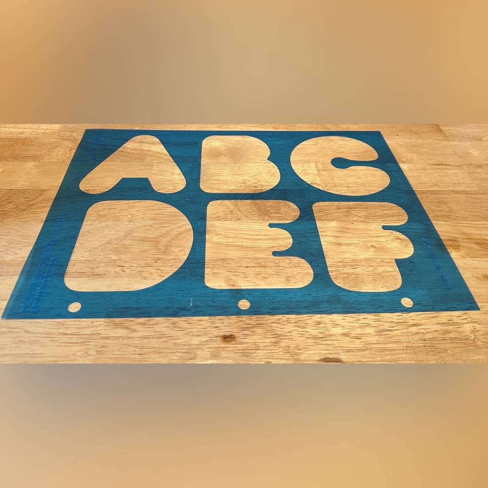 Deja Views by C-Thru Chubby 3-3/4” Lettering Stencil Sheets 3 Hole Punched